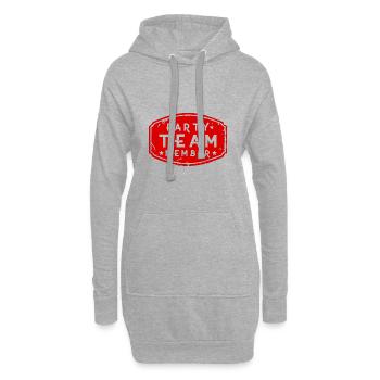 Party Team Member - Hoodie-Kleid - Grau meliert - Vorne