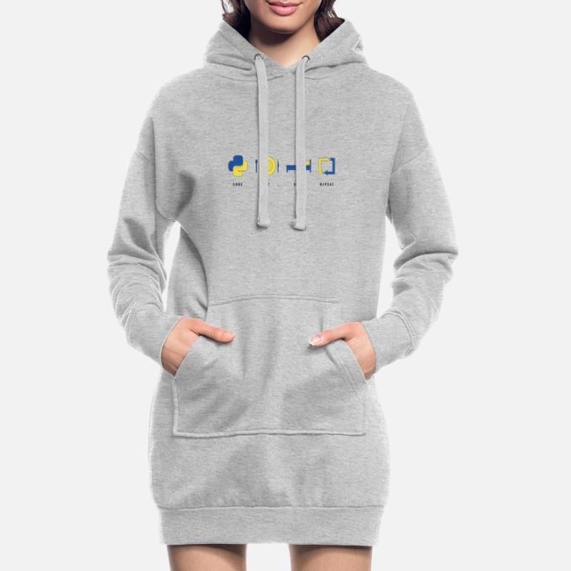 CODER PYTHON LIFE Hoodie-Kleid