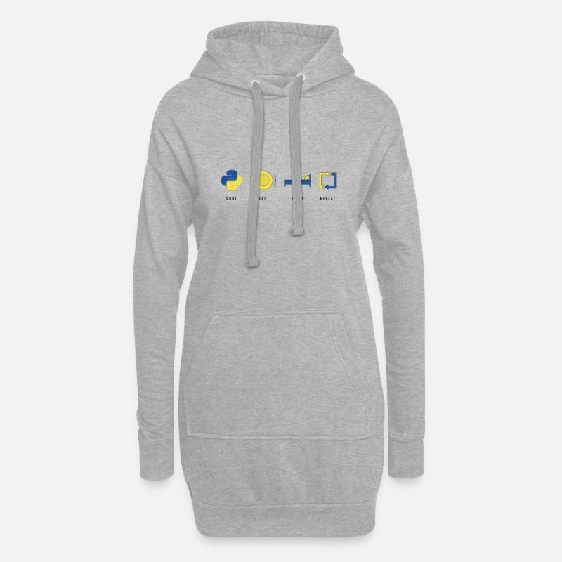 CODER PYTHON LIFE - Hoodie-Kleid - Grau meliert