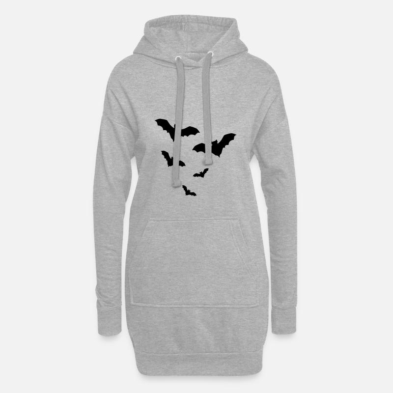Fledermaus Fledermäuse - Hoodie-Kleid - Grau meliert