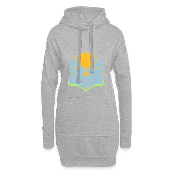 Une belle tête de vainqueur - Humour - Drôle - Sweat-shirt à capuche long Femme - gris chiné - Devant