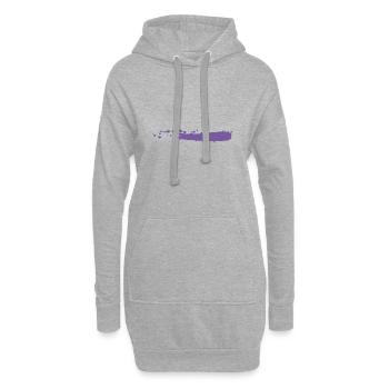 Farbstrich magenta Klecks Farbspritzer Geschenk - Hoodie-Kleid - Grau meliert - Vorne