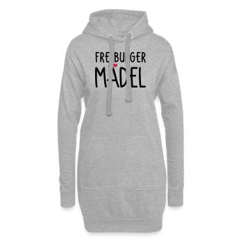 Freiburger Mädel - Hoodie-Kleid - Grau meliert - Vorne
