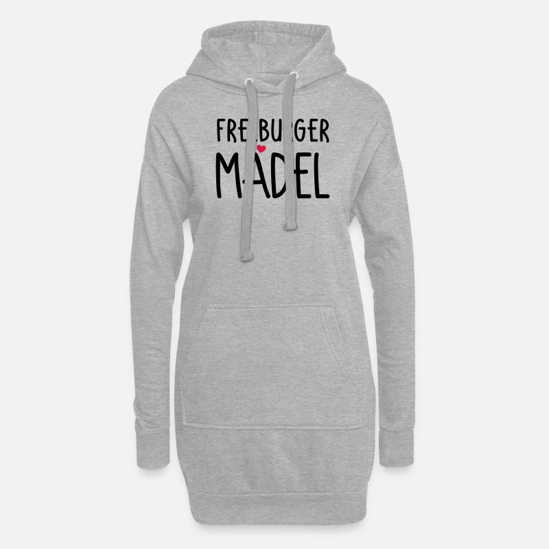 Freiburger Mädel - Hoodie-Kleid - Grau meliert