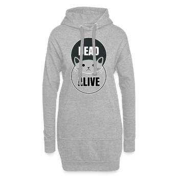 Schrödingers Katze Lustige Physiker Katze Physik - Hoodie-Kleid - Grau meliert - Vorne