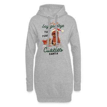 Loutre Cadeau de Noël Biscuits de Loutre Noël Noël - Sweat-shirt à capuche long Femme - gris chiné - Devant