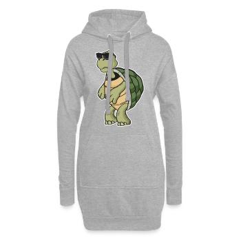 Tortue - Sweat-shirt à capuche long Femme - gris chiné - Devant