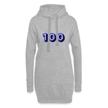 100. 100 JAHRE. 100-JÄHRIGES JUBILÄUM. 100. GEBURTSTAG - Hoodie-Kleid - Grau meliert - Vorne
