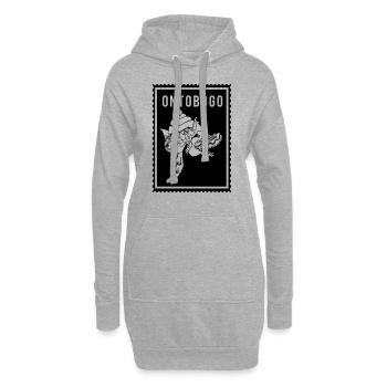 Ontobogo - Wayang - Hoodie-Kleid - Grau meliert - Vorne