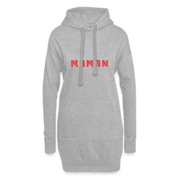 MAMAN. FÊTE DES MÈRES. BONNE FÊTE MAMAN. NOËL - Sweat-shirt à capuche long Femme - gris chiné - Devant
