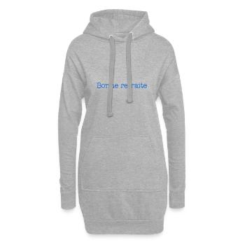 RETRAITE. RETRAITE. RETRAITEE. SENIOR. MAMIE. PAPY - Sweat-shirt à capuche long Femme - gris chiné - Devant