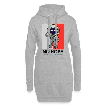Pas d’espoir avec Astronaut - Sweat-shirt à capuche long Femme - gris chiné - Devant