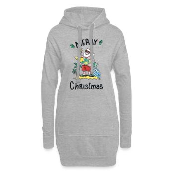 Noël en juillet - Sweat-shirt à capuche long Femme - gris chiné - Devant