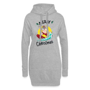 Noël en juillet - Sweat-shirt à capuche long Femme - gris chiné - Devant