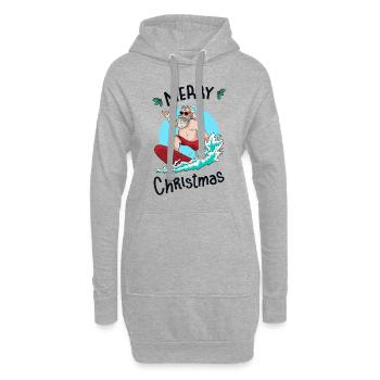 Noël en juillet - Sweat-shirt à capuche long Femme - gris chiné - Devant