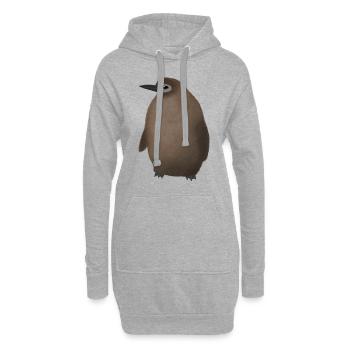 Pesto-Pinguin - Hoodie-Kleid - Grau meliert - Vorne