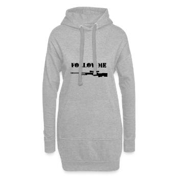 Follow Me - cool jeu de CS - Sweat-shirt à capuche long Femme - gris chiné - Devant