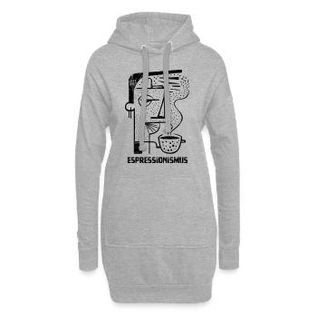 Espressionismus - Espresso - Kaffee trinken - Hoodie-Kleid - Grau meliert - Vorne