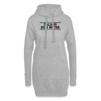 Italiener Italien Lustiger Spruch Geschenkidee - Hoodie-Kleid - Grau meliert - Vorne