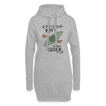 FLUSS RUFT KANU KAYAK WILDWASSER GEHEN SEE MOTIVE - Hoodie-Kleid - Grau meliert - Vorne