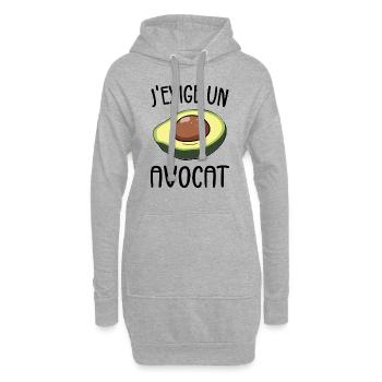 Ich verlange einen Anwalt - Humor-Wortspiel - Hoodie-Kleid - Grau meliert - Vorne