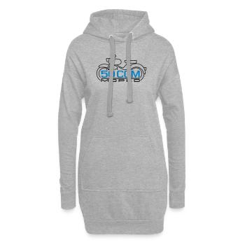 50ccm Moped Spatz Emblem v.2 - Hoodie-Kleid - Grau meliert - Vorne