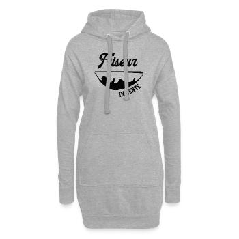 Friseur in Rente Rentenbeginn Frisör Chef Meister - Hoodie-Kleid - Grau meliert - Vorne
