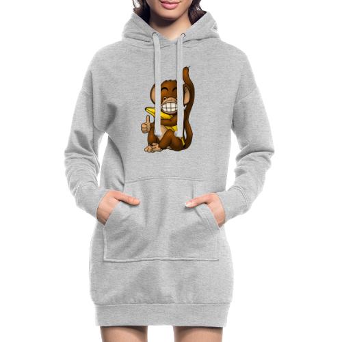 Super Fröhlicher Affe - Hoodie-Kleid