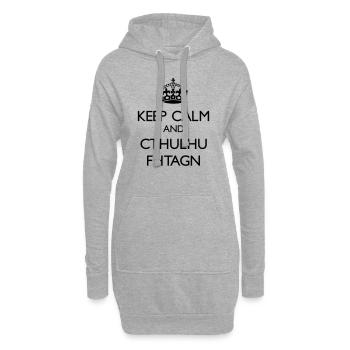 Cthulhu Fhtagn - Sweat-shirt à capuche long Femme - gris chiné - Devant