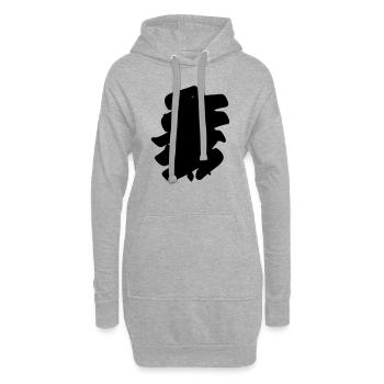 Vibe with me - Hoodie-Kleid - Grau meliert - Vorne