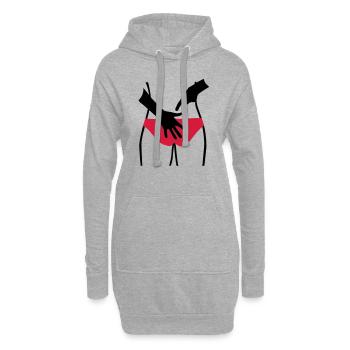Beachvolleyball - Hoodie-Kleid - Grau meliert - Vorne