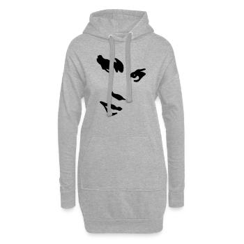 sexy girl, street art, tattoo - Hoodie-Kleid - Grau meliert - Vorne