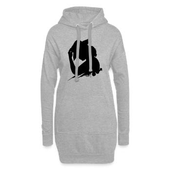 JaC's Cowgirl - Hoodie-Kleid - Grau meliert - Vorne