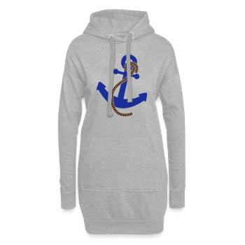 Anchor Logo - Hoodie-Kleid - Grau meliert - Vorne