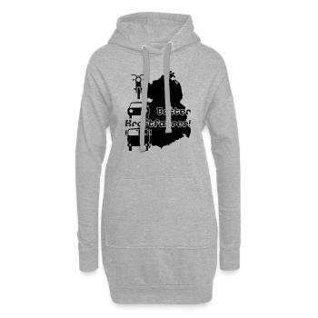 Bester Kraftfahrer Ostdeutschland - Hoodie-Kleid - Grau meliert - Vorne
