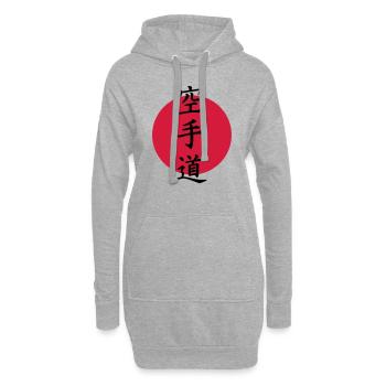 Karate - Hoodie-Kleid - Grau meliert - Vorne