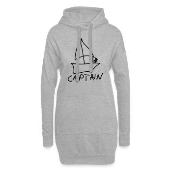 captain segelschiff - Hoodie-Kleid - Grau meliert - Vorne