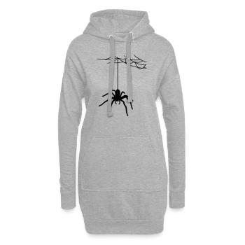 fade toile d'araignée araignée toiles d'araignée g - Sweat-shirt à capuche long Femme - gris chiné - Devant