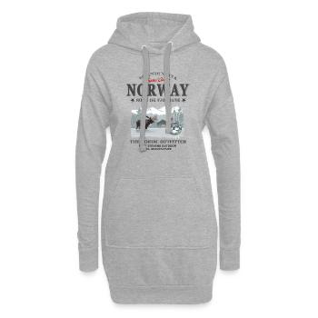 Norway Moose - Hoodie-Kleid - Grau meliert - Vorne
