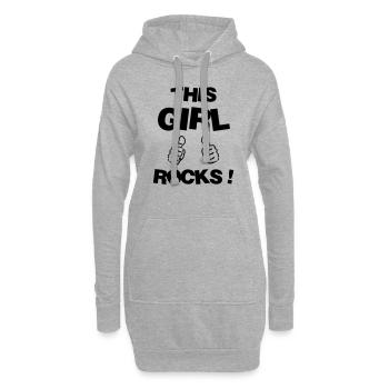 Mädchen / Fee / Prinzessin / Baby - Hoodie-Kleid - Grau meliert - Vorne