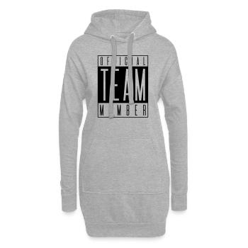 team member official - Hoodie-Kleid - Grau meliert - Vorne