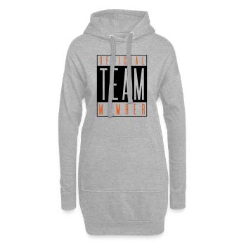 team member official - Hoodie-Kleid - Grau meliert - Vorne