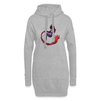Midna The Legend of - Sweat-shirt à capuche long Femme - gris chiné - Devant