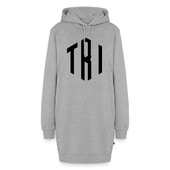 TRI TRIATHLON - Sweat-shirt à capuche long Femme - gris chiné - Devant