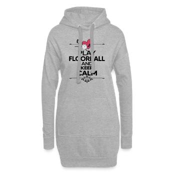 floorball floorball - Sweat-shirt à capuche long Femme - gris chiné - Devant