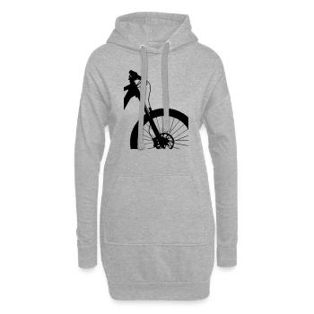 VTT VTT - Sweat-shirt à capuche long Femme - gris chiné - Devant