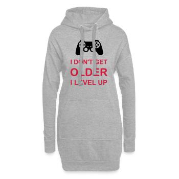 Vieillir - Sweat-shirt à capuche long Femme - gris chiné - Devant