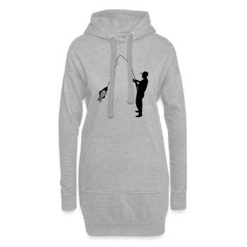 Angler - Hoodie-Kleid - Grau meliert - Vorne