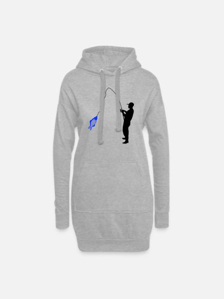 Angler - Hoodie-Kleid - Grau meliert