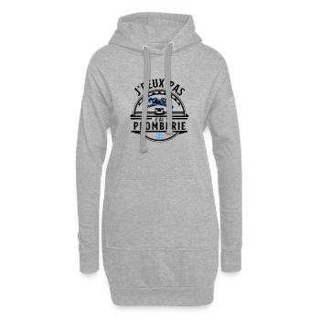 Plomberie - Sweat-shirt à capuche long Femme - gris chiné - Devant